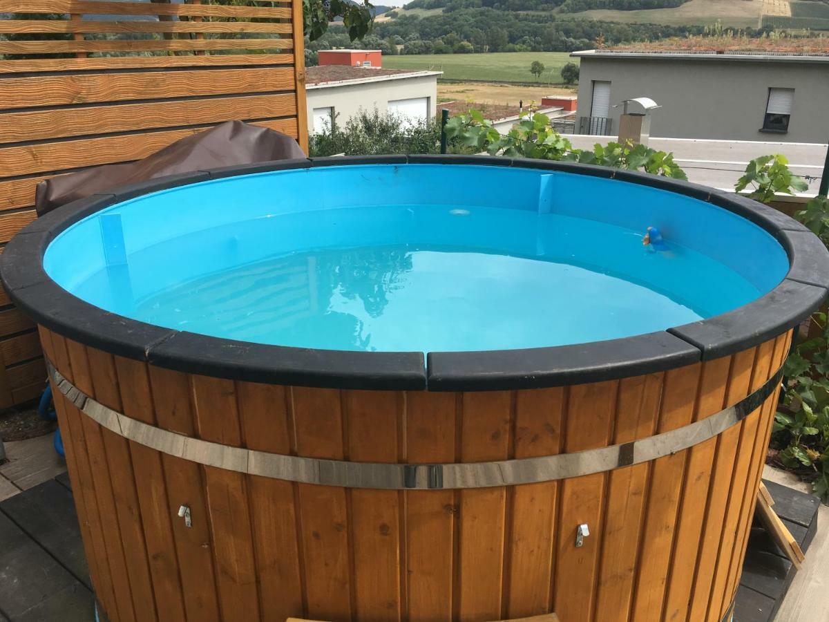 Romantische Ferienwohnung mit fantastischem Ausblick, Pool und Gartensauna Jena Exterior foto